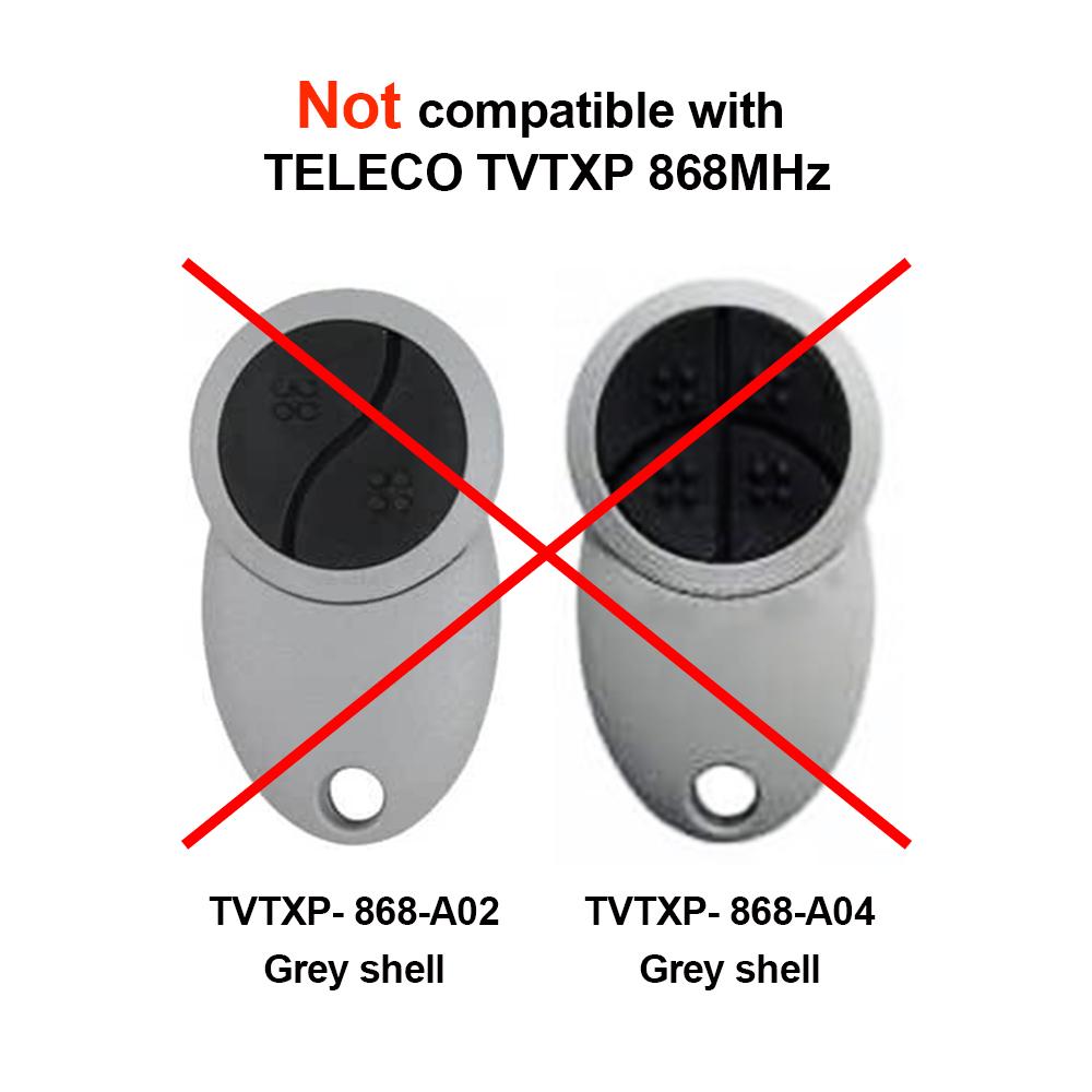TELECO TXP-433-A01 TXP-433-A02 TXP-433-A04 Telecomando per Porta da Garage 433.92MHz Trasmettitore Rolling Code Portachiavi Cancello