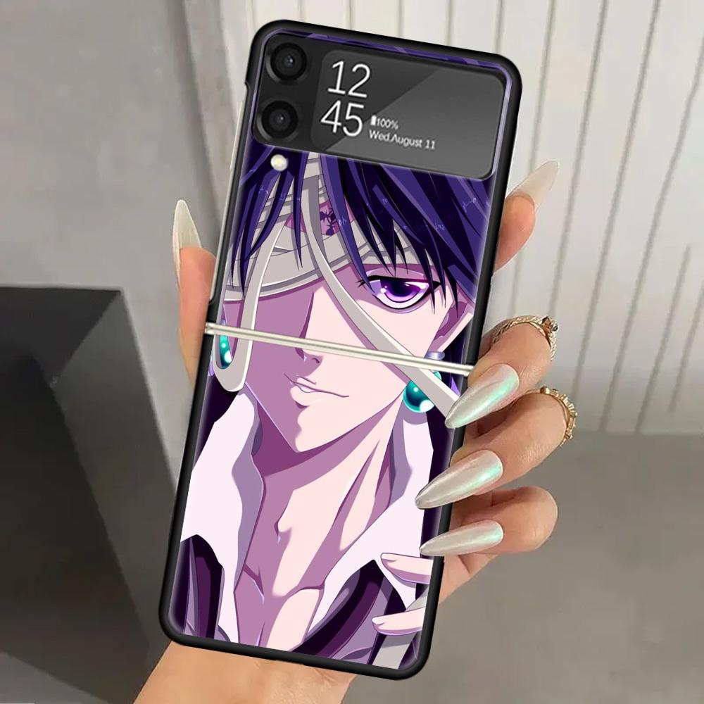 Huner X-Hunters Chrollo Shizuku Hard PC Back Phone Case for Samsung Galaxy ZFlip 7 6 5 Z Flip 4 ZFlip6 Z Flip7 5G ZFlip4 Flip3 Z