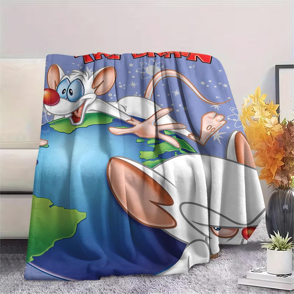 Pinky and the Brain Print Flannel Blanket,High quality Comfortable for All Seasons,Home Decor,Warmth and Comfort,Perfect for Christmas Gifts