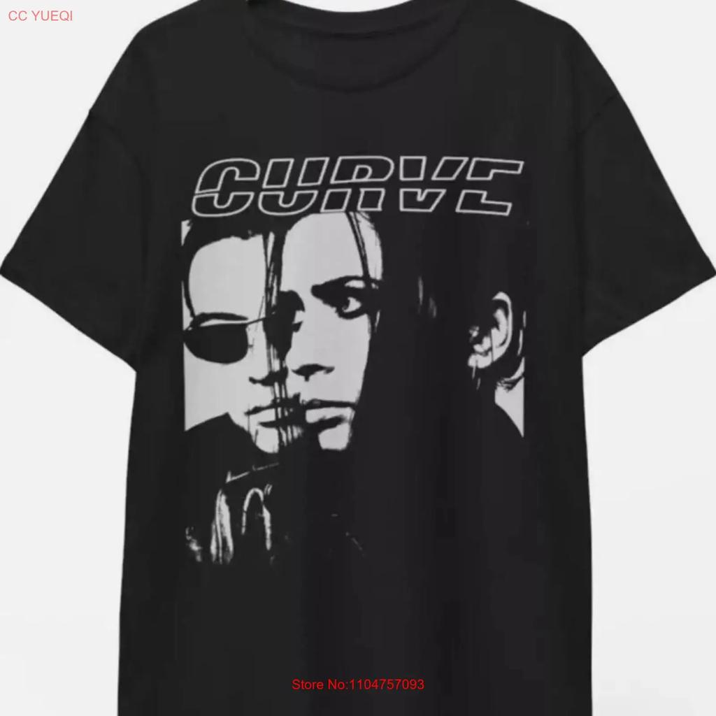 Curve T Shirt Shoegaze Tee Vintage Graphic Streetwear Casual Homme Slightly Top For Everyday Wear Fashion Breathable