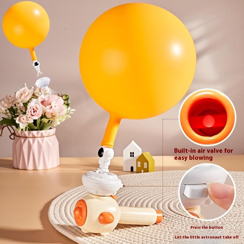 Children'S Three In One Breathing Practice Toy Whistling Floating Blowpipe Ball Blowing Balloon Launcher Education Practice Toy