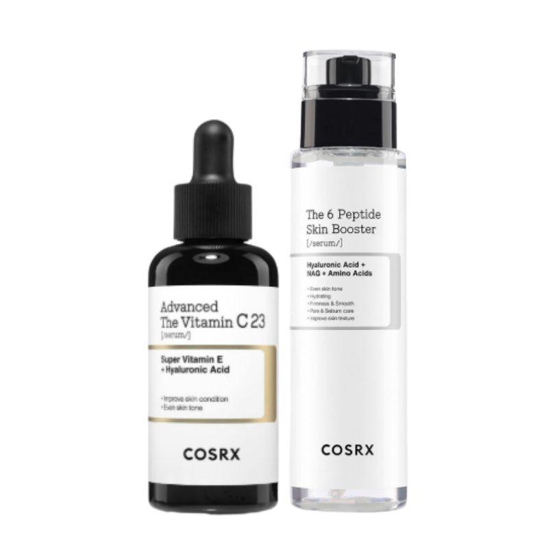 COSRX Advanced Vitamin C 23 Booster Set Brightening & Skin Elasticity Care (Vitamin C 23 Serum 20g + 6 Peptide Skin Booster 150ml)