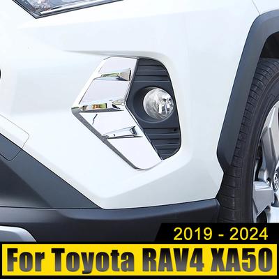 Pro Toyota RAV4 XA50 2019 2020 2021 2022 2023 2024 RAV 4 Hybrid ABS Carbon Auto Přední Mlhové Světlo Rám Kryt Pouzdro Lišta Samolepky