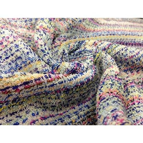 Imabari-Restgarn, bunt gestreiftes Gesichtshandtuch-Set mit 5 Imabari-Handtüchern