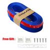 Car Bumper Lip Stickers Soft Carbon Fiber Car Rubber Bumper Strip Outside Bumper Front Lip Car Bumper Protectors