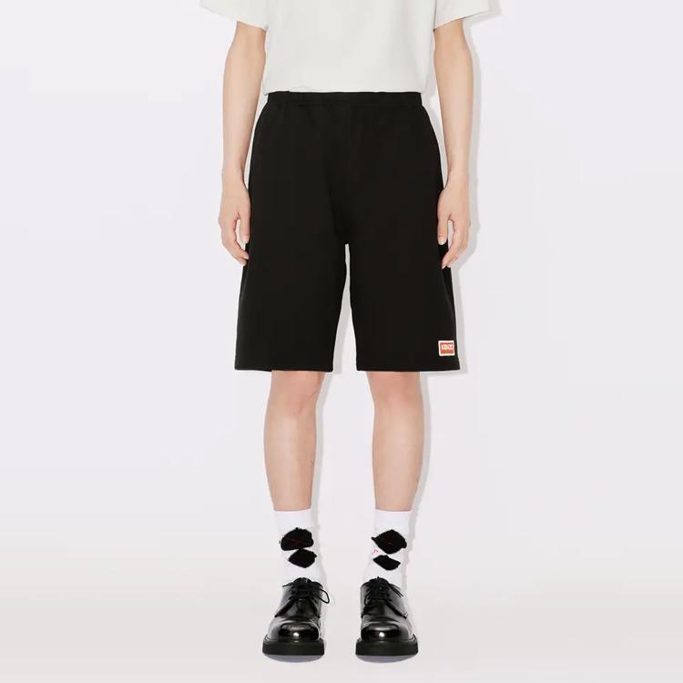 Kenzo Logo-patch Cotton Shorts FD65PA7044ME-99