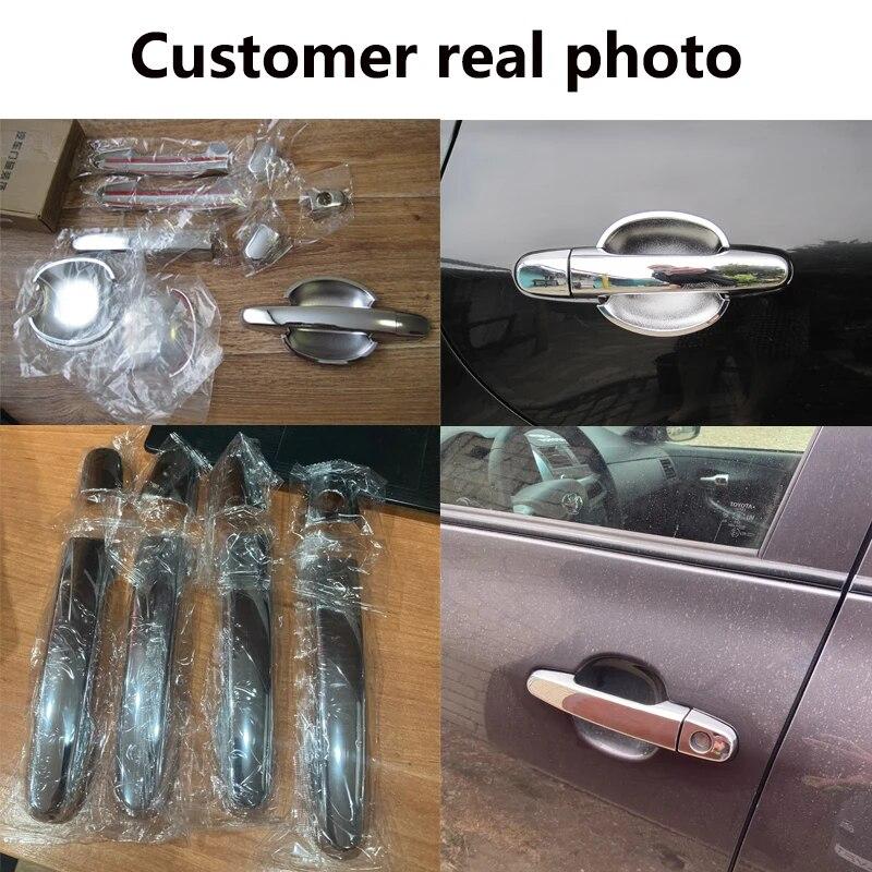 Chrome Handles Cover Trim Set for Toyota Corolla 2010 Accessories E140 E150 2007~2013 Car Styling Stickers 2008 2009 2011 2012
