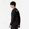 Volleyball Basic Practice Shirt, Long Sleeve, V2MAB532, Unisex, Black x Safety Yellow, Size S