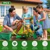 Set di 6/7 Pezzi Attrezzi da Giardinaggio per Bambini Attrezzi da Giardinaggio e Piantagione in Metallo Antiruggine con Manico in Legno Giocattolo Educativo per Bambini Piccoli per Giardino Esterno