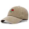 Rose Flower Embroidered Baseball Hat for Men and Women, Outdoor Sun Protection Peaked Cap, Casual and Versatile Style