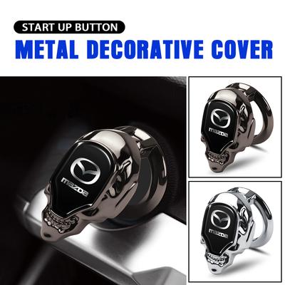AAEX1 Car Interior Engine Ignition Start Stop Button Metal Cover Decoration For CX-3 Bk GJ GL CX-8 CX-5 MS Speed 6 2 3 CX30 MX-5