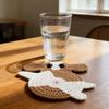 Crochet Animal Butt Coaster Heat-Resistant Anti-scald Handmade Knitting Sheep Ass Chicken Kitchen Countertop Coffee Tea Cup Holder Dining Table
