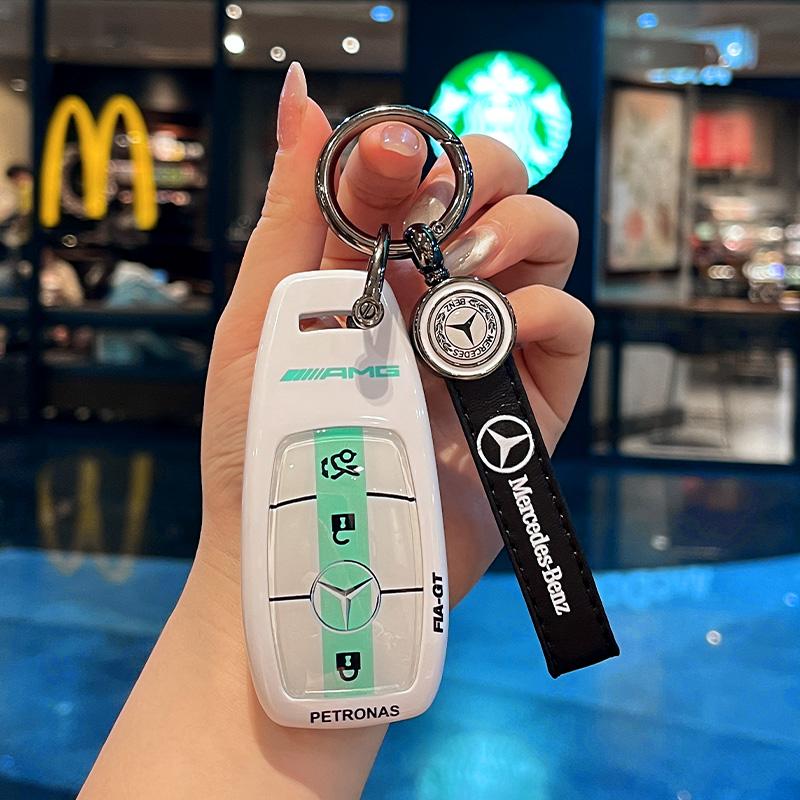 CRX1 Car Key Case Cover Shell For Mercedes Benz A C E S Class GLC CLE CLA W206 W223 W214 E300 S450 S400 W177 W205 W213 W222 X167 AMG