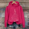 Ladies' Christmas Printed Casual Long Sleeved Round Neck Sports Hoodie Top