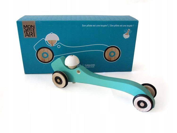 Wooden Car for Children - Turquoise Autotop