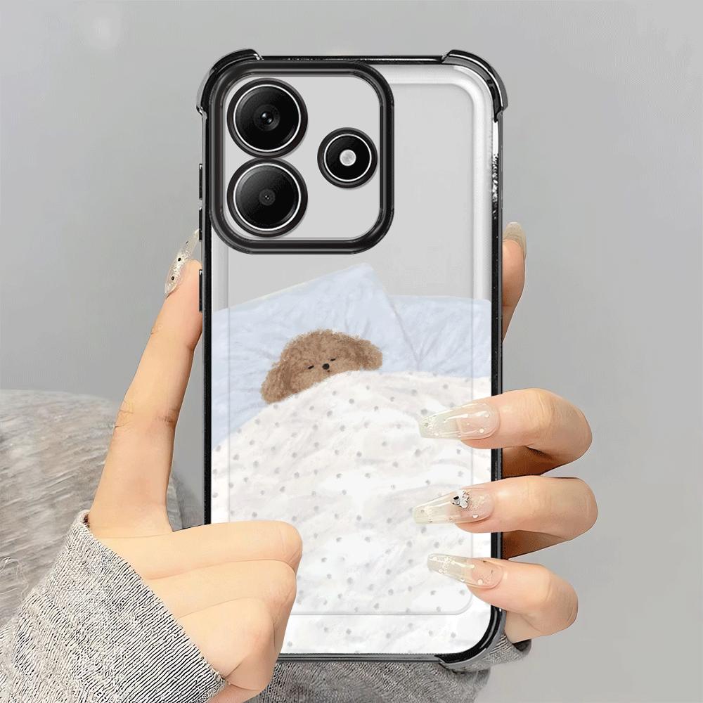 Cartoon Sleeping Cat Case for Redmi Note 14 Pro Plus Note 13 12 11s 10 Lite K80 13C 11 A3 A5 9 Pro Phone Cover