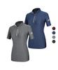 EXTRASPORTY Linelight Damen Melange Reißverschluss Kurzarm T-Shirt 4 Farben