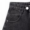 Fashionable Versatile Design Sense of Raw Edge Broken Holes Denim Shorts Female Summer Black and Gray High-waisted Super Short Pants Versatile Pants