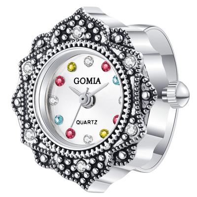 Ring Watch Ladies Free Size 3ATM Waterproof Cute Ring Watch Ring Watch Analog Silver Ladies Fashion Accessory