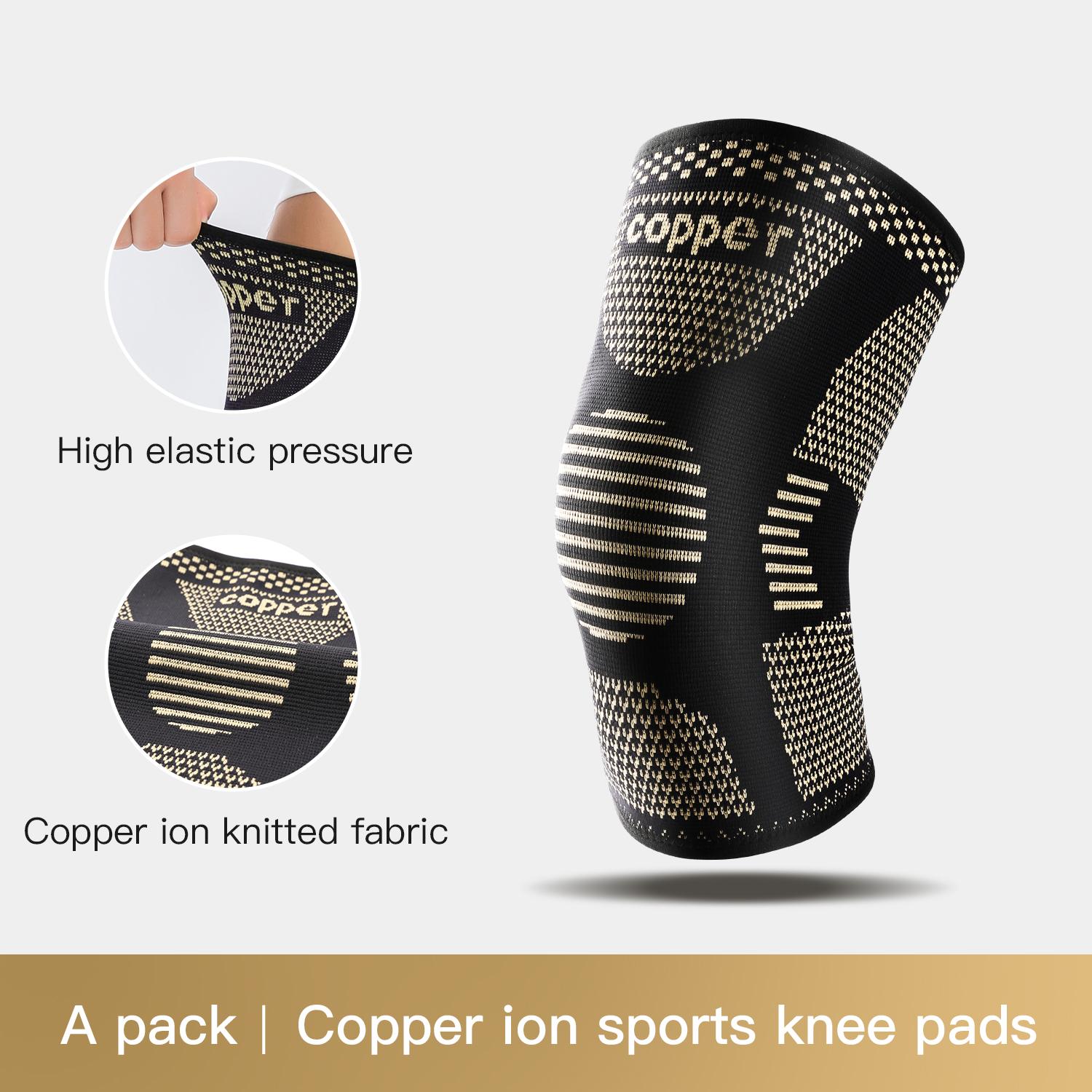 

1PC Copper Knee Brace for Arthritis Pain Support-Copper Knee Sleeve for knee pain Compression sleeve for Sports,Knee Pain Relief L