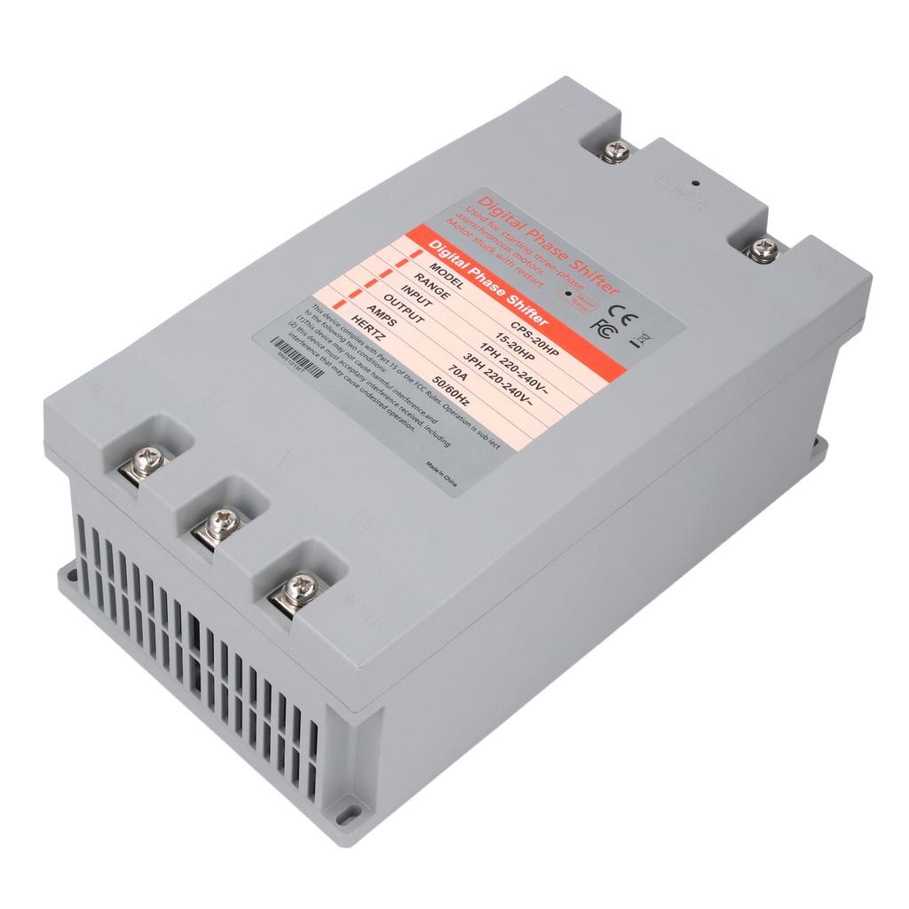 Single to 3 Phase Converter 1520Horsepower Range Accurate Compact Industry Digital Phase Shifter