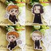 Cartoon Harry Potter Snape Malfoy George Bill Movie Character Pendant Keychain For Gift Giving And Travel Souvenir