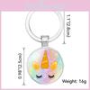 New Crown Unicorn Time Gem Simple Pendant Keychain Bag Charm Zinc Alloy