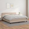 3141016 vidaXL Bed with Box Spring and Mattress Cappuccino 160x200 Cm