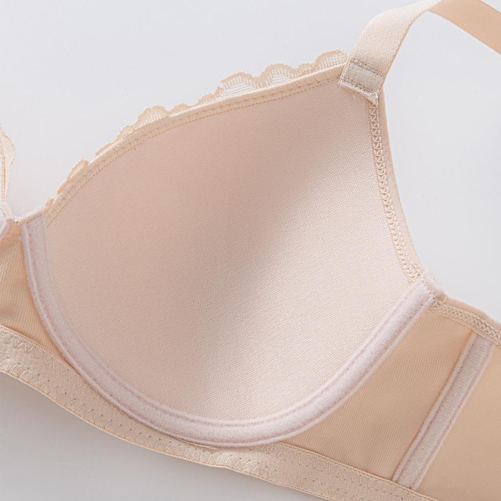 Lace Lingerie, Women's, Top Support, with Steel Rims, Versatile, Breathable, Plain Bra