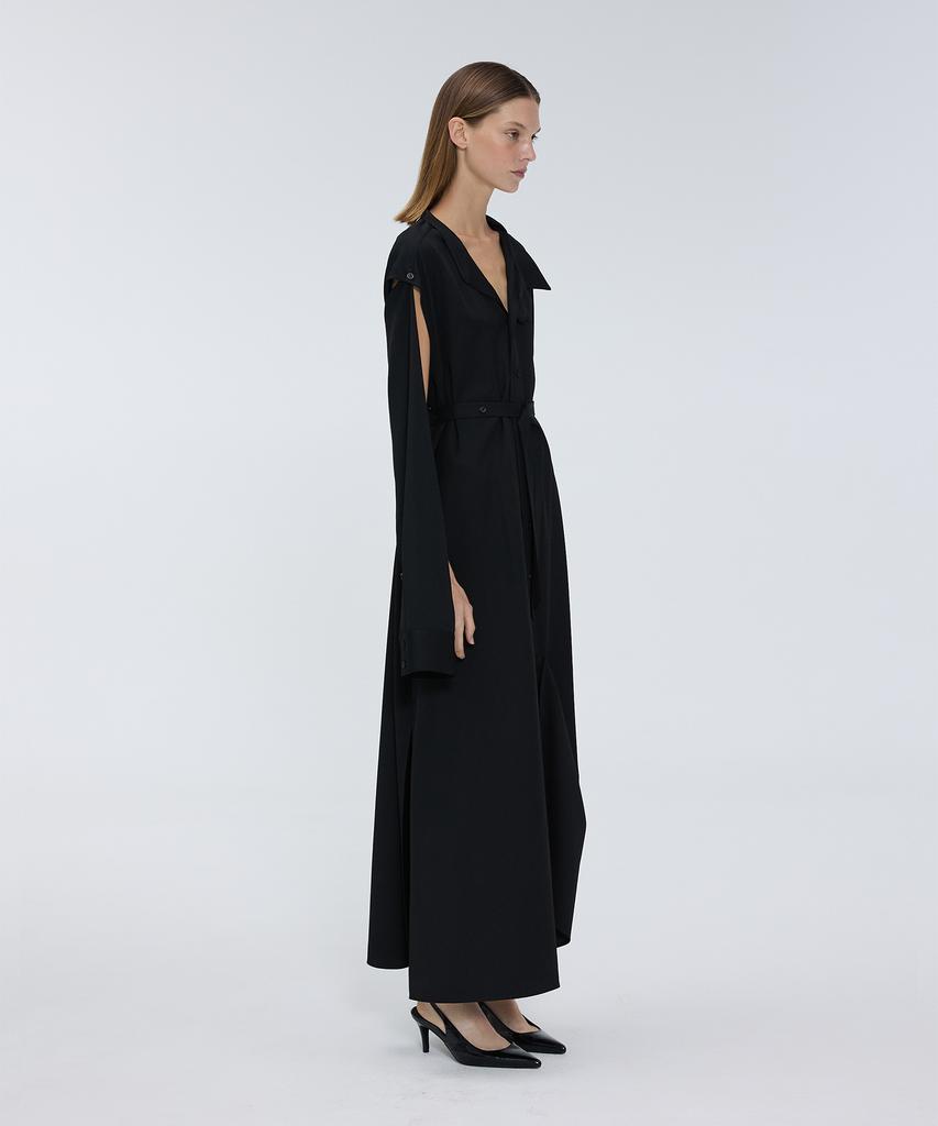 Meuameu Off-Sleeve Long Shirt Dress