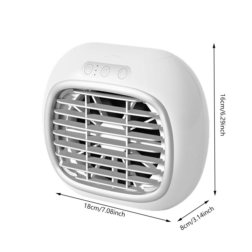 Air Conditioner Fan 3-speed Humidifier Air Cooler Night Light 80ml Water Tank