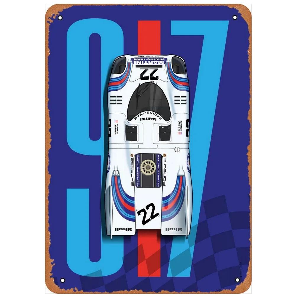 Cars Racing Metal Tin Signs Vintage Senna Mille Miglia Le Mans 1966 Auto Wall Art Posters for Man Cave Cafe Bars Pubs Decorat