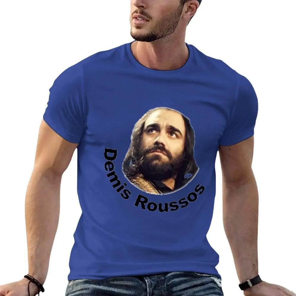 

Great Tribute to Demis Roussos T-Shirt Man Round Collar T-shirt Vintage Summer Clothes Plain T Shirts Men Outfits Harajuku Sale S