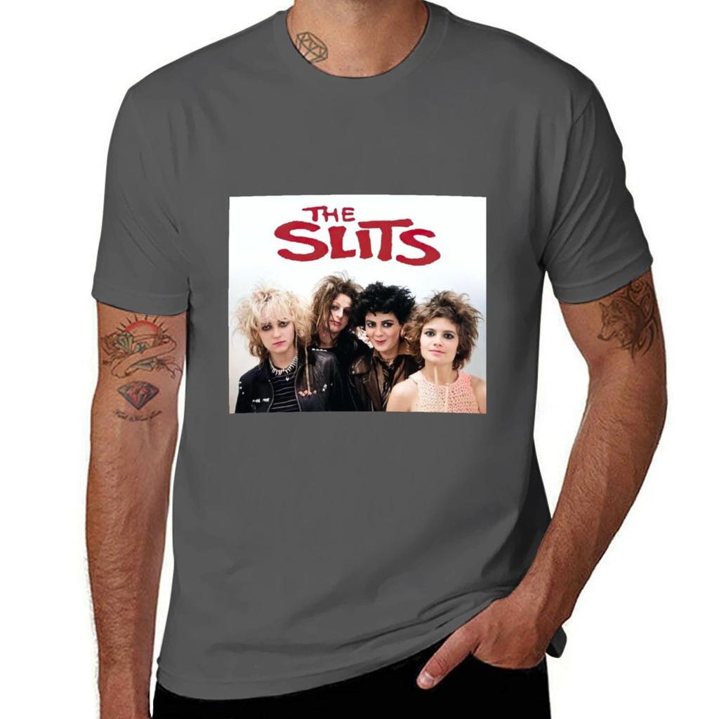 The Slits London T-Shirt Man Graphic T Shirt Man T Shirts Graphic Black Cotton T-shirt Plain for Man Package T-Shirt