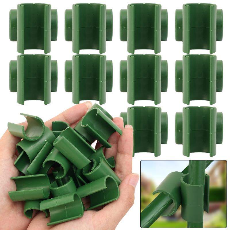 5/50x Plant Support Trellis Connector Fixed Cross Clip Stake Clips Reusable Cross Buckle for Plant Grafting Frame Rod Connection
