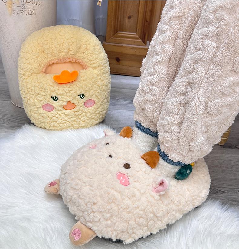 Vinteruppvärmd fotvärmardyna för flickor - Uppladdningsbar varmvattenflaska täcke