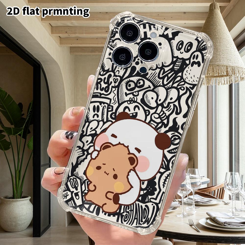 Phone Case: 2D Flat Suitable for iPhone 18 17 16 15 14 13 Pro, Transparent with Corner Protection, Feeling a Bit Wronged, Christmas and Halloween Gift