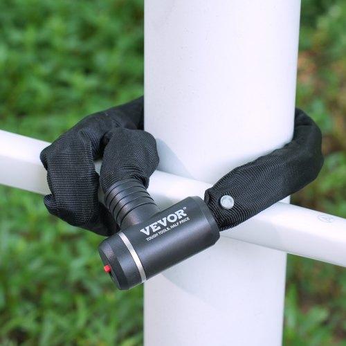 VEVOR Bike Chain Lock, 2.79 Ft Combination Bicycle Chain Lock with 2 Keys, Heavy Duty Anti-Theft High Security Bike Locks, Perfect for Bike