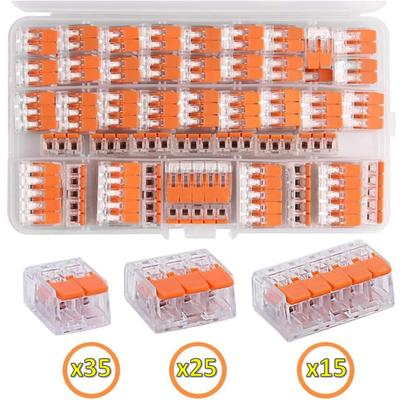 75 unids/set Cable conector Cable 2/3/5 vías caja compacta conectores universales terminales rápidos