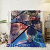 Classic Comics Blue Lock Throw 240G Flannel Blanket Lightweight Soft Skin-Friendly Summer Thin Throw Blanket