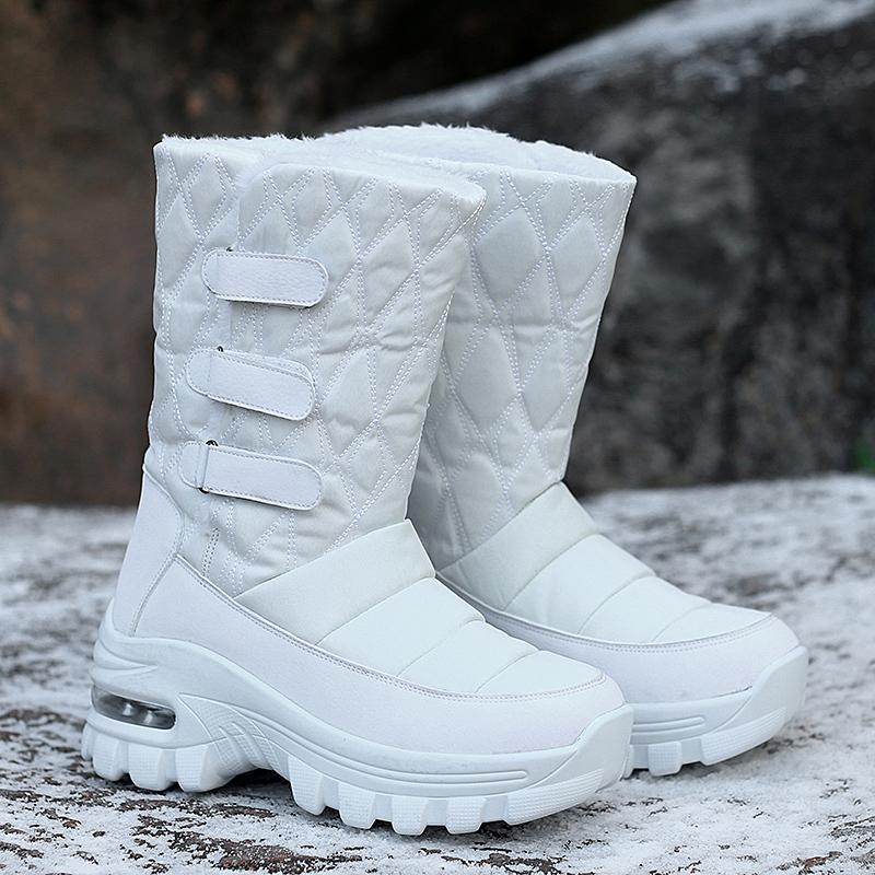 Women’s Winter Mid-calf Boots Snow Boots Casual Boots for Girl Booties Knee-high Boots Ankle Boots with Fur Plus Size