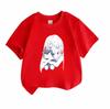 Kids Boys Girls Crew Neck Short Sleeve 100% Cotton T-Shirt, Anime Girl Hug Smiling Teddy Bear Pattern Casual Soft Breathable Summer Tee Tops for Child