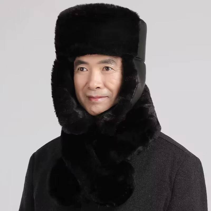 Thickened Ushanka Cotton Plush Warmth Hat Adjustable Ear Flaps Fashion Gift
