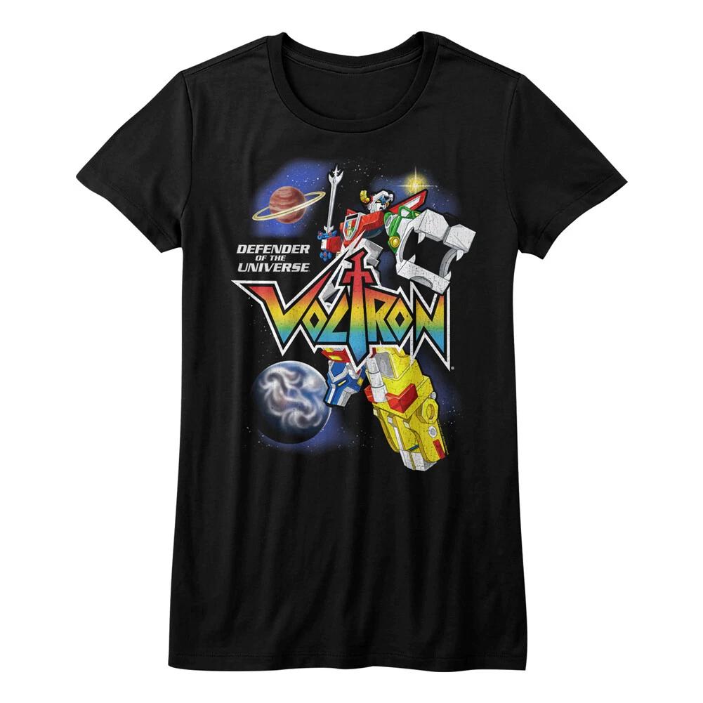 Voltron Cartoon Defenders Of The Universe In Space Junior Women Fitted T Shirt 4XL