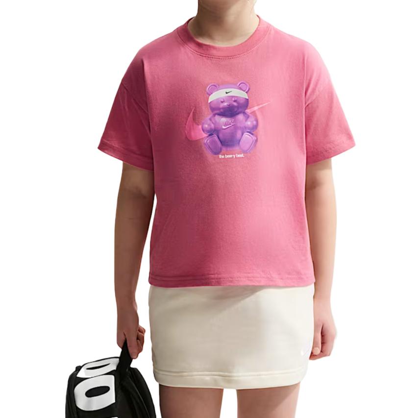 Nike Sportswear Cotton Drop Casual Comfort T-Shirt Kids tops IO8121-641 S