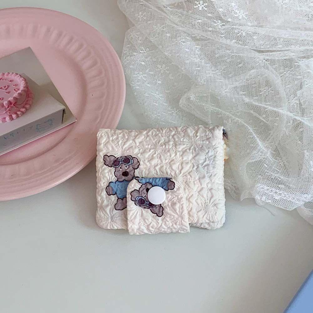 

Кошелек для монет «Медведь и цветы» из парусины, кошелек-конверт, модный мини-кошелек для наличных, для улицы Style G