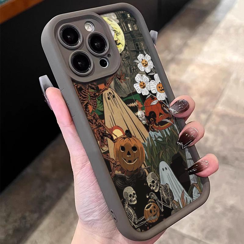 

Halloween White Ghost Among Flowers Pattern Phone Case For Xiaomi 14T Pro 13 12 11 Lite 5G 14 13 13T 12T Shockproof Bumper Cover Xiaomi 12