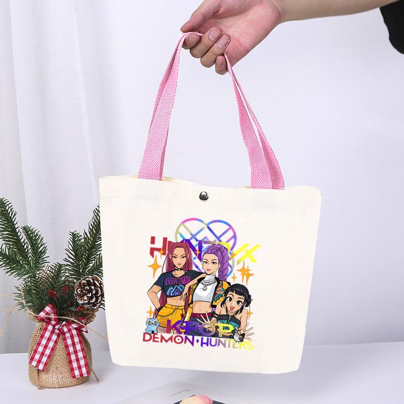 Animation Cartoon Printing Fashion High Value Lightweight Casual Shoulder Bag Going Out Portable Canvas Bag