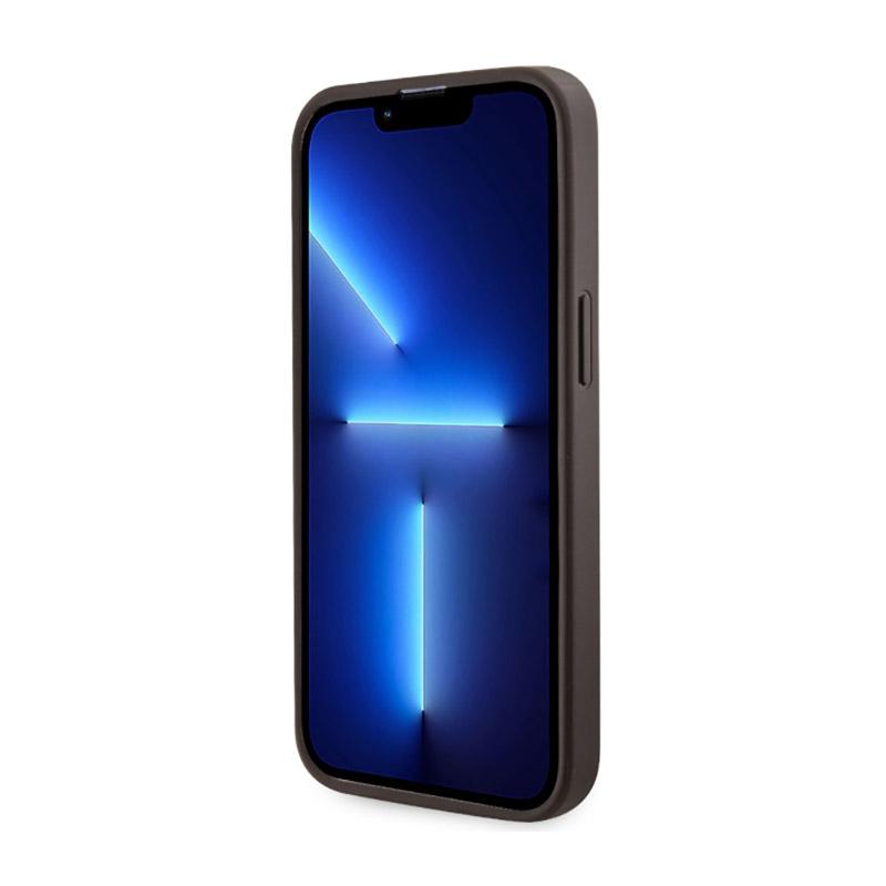Guess 4G Rayures Imprimées Magsafe - Étui iPhone 13 Pro Max (Brązowy)