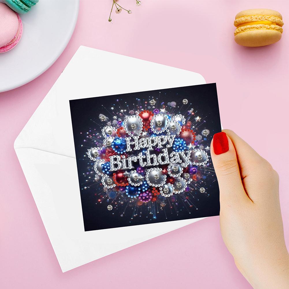 10pcs DIY Diamond Painting Greeting Card Set Birthday Designs Diamond Art Handmade Cards for Birthdays Thanksgiving and Holidays